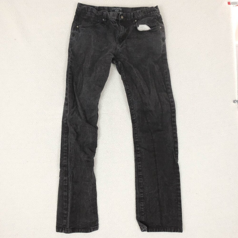 Skate and Destroy Jeans Mens 34 Black Slim Fit Heavyweight Stretch Skater